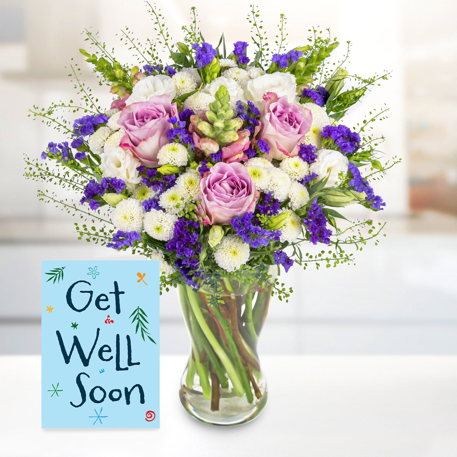 Wild Escape with Get Well Soon Card | B&M Flowers